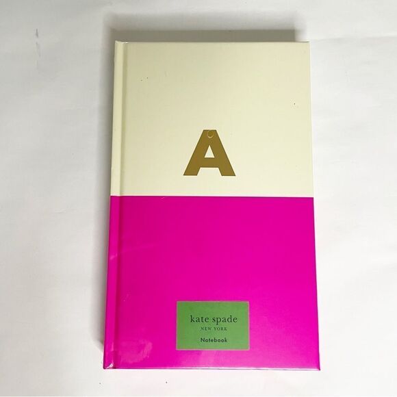 NEW Kate Spade A Initial Dipped Writing Notebook Journal New gift 200 pages - Picture 1 of 6